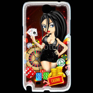 Coque Samsung Galaxy Note 2 Lady au casino