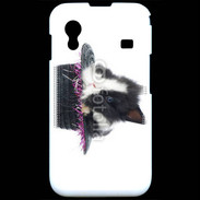 Coque Samsung ACE S5830 Lapin noir et blanc dans un chapeau