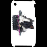 Coque iPhone 3G / 3GS Lapin noir et blanc dans un chapeau