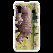 Coque Samsung ACE S5830 Rhinocéros et son petit
