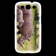 Coque Samsung Galaxy S3 Rhinocéros et son petit