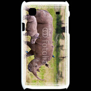 Coque Samsung Galaxy S Rhinocéros et son petit