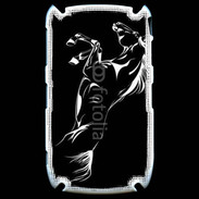 Coque Black Berry 8520 Illustration cheval noir