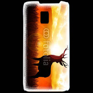 Coque LG P990 Silhouette d'un cerf 5