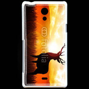Coque Sony Xperia T Silhouette d'un cerf 5