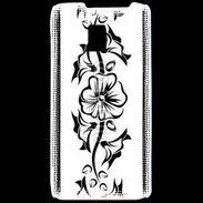 Coque LG P990 Tatouage de fleurs 5