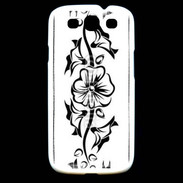 Coque Samsung Galaxy S3 Tatouage de fleurs 5