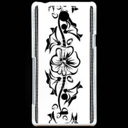 Coque Sony Xperia T Tatouage de fleurs 5
