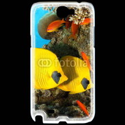 Coque Samsung Galaxy Note 2 Poissons exotiques jaune 5