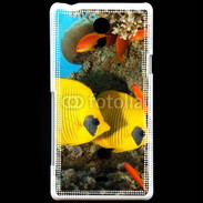 Coque Sony Xperia T Poissons exotiques jaune 5