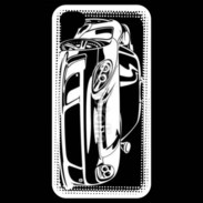 Coque iPhone 4 / iPhone 4S Illustration voiture de sport en noir et blanc