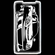 Coque LG P990 Illustration voiture de sport en noir et blanc