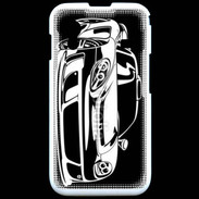 Coque Samsung ACE S5830 Illustration voiture de sport en noir et blanc