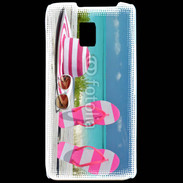 Coque LG P990 La vie en rose à la plage
