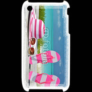 Coque iPhone 3G / 3GS La vie en rose à la plage