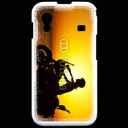 Coque Samsung ACE S5830 Femme biker au couché de soleil