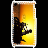 Coque iPhone 3G / 3GS Femme biker au couché de soleil