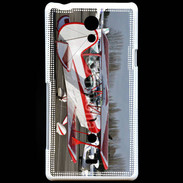Coque Sony Xperia T Biplan rouge et blanc 10