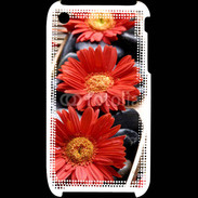Coque iPhone 3G / 3GS Fleurs Zen rouge 10