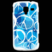 Coque Samsung Galaxy Ace 2 Peace and love Bleu