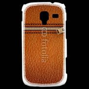 Coque Samsung Galaxy Ace 2 Effet cuir avec zippe