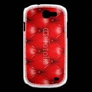 Coque Samsung Galaxy Express Capitonnage cuir rouge