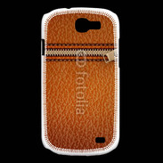 Coque Samsung Galaxy Express Effet cuir avec zippe