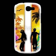 Coque Samsung Galaxy Express Surfer et fille sur la plage