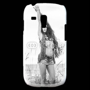 Coque Samsung Galaxy S3 Mini Hippie noir et blanc