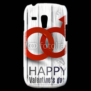 Coque Samsung Galaxy S3 Mini Saint valentin sur fond bois