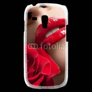 Coque Samsung Galaxy S3 Mini Bouche et rose glamour