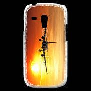 Coque Samsung Galaxy S3 Mini Avion de ligne et couché de soleil