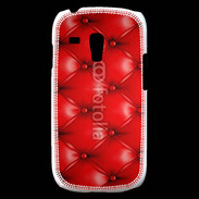 Coque Samsung Galaxy S3 Mini Capitonnage cuir rouge