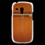 Coque Samsung Galaxy S3 Mini Effet cuir avec zippe