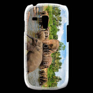 Coque Samsung Galaxy S3 Mini Groupe d'éléphants à la rivière