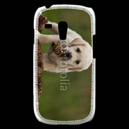 Coque Samsung Galaxy S3 Mini Chiot labrador avec pomme de pin