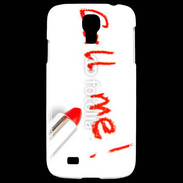 Coque Samsung Galaxy S4 Call me en rouge à lèvres