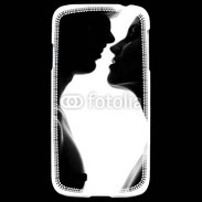 Coque Samsung Galaxy S4 Couple d'amoureux en noir et blanc