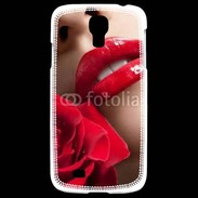 Coque Samsung Galaxy S4 Bouche et rose glamour