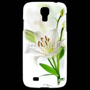 Coque Samsung Galaxy S4 Fleurs de Lys blanc