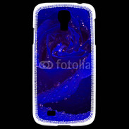 Coque Samsung Galaxy S4 Fleur rose bleue