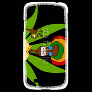 Coque Samsung Galaxy S4 Portrait abstrait de Rasta