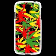 Coque Samsung Galaxy S4 Fond de cannabis coloré