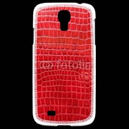 Coque Samsung Galaxy S4 Effet crocodile rouge