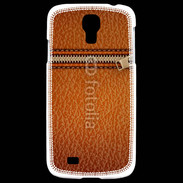 Coque Samsung Galaxy S4 Effet cuir avec zippe