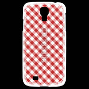 Coque Samsung Galaxy S4 Vichy rouge et blanc 2