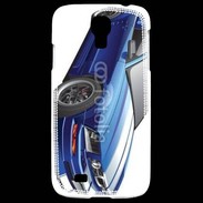 Coque Samsung Galaxy S4 Mustang bleue
