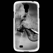Coque Samsung Galaxy S4 Elephant d'Afrique en noir et blanc