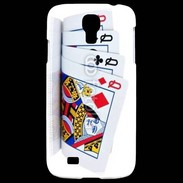 Coque Samsung Galaxy S4 Carré de dames au poker