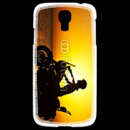 Coque Samsung Galaxy S4 Femme biker au couché de soleil